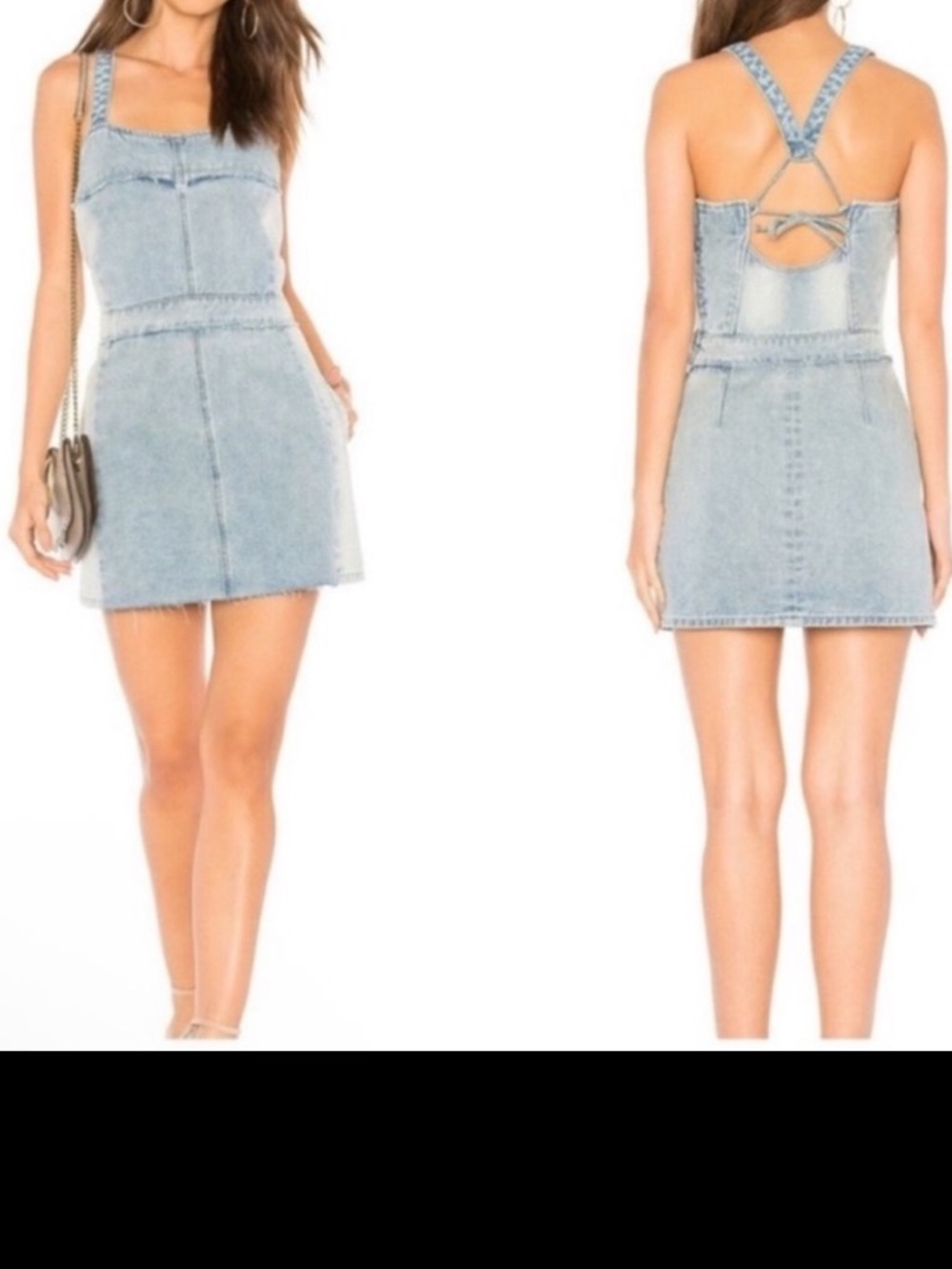 Blank NYC Light Wash Denim Bodycon Mini Dress - L